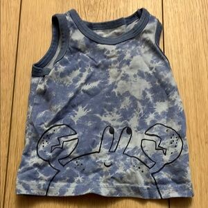 Blue and Gray Tie-Dye Tank Top